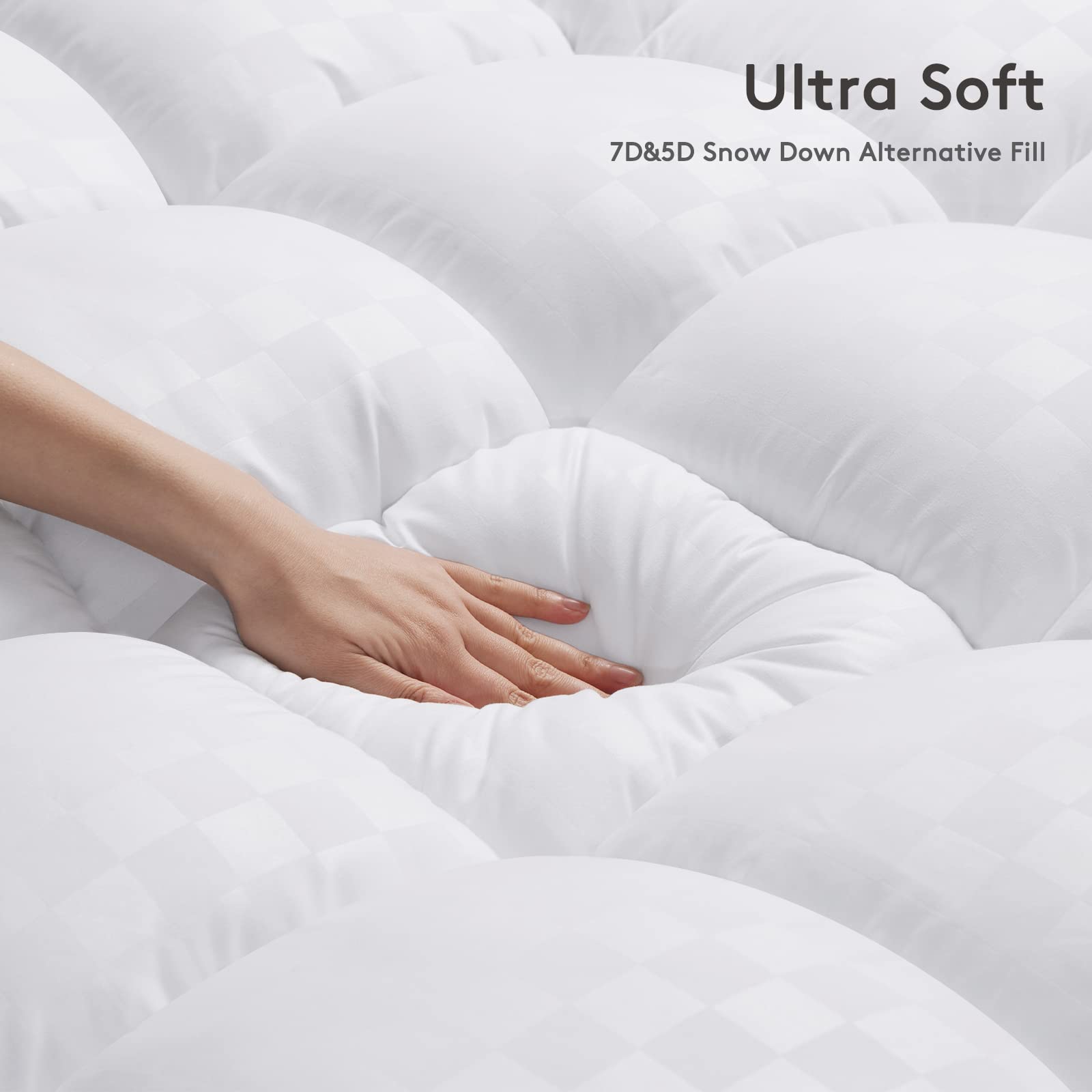 SameBed surmatelas utilisé sur lit double améliore soutien et moelleux