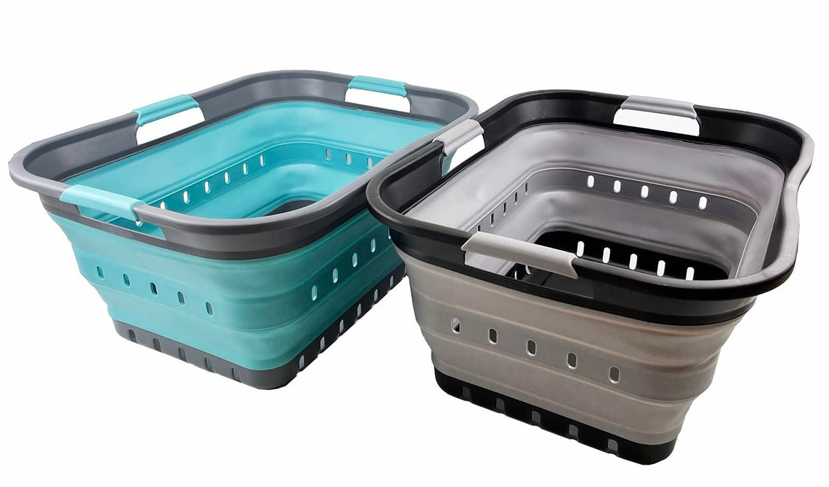 SAMMART vue avant du panier déployé pour rangement facile