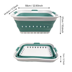 SAMMART panier déployé rempli de linge, capacité 42L pratique