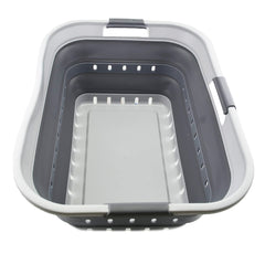 SAMMART vue avant du panier pliable montrant l'ouverture facile et capacité