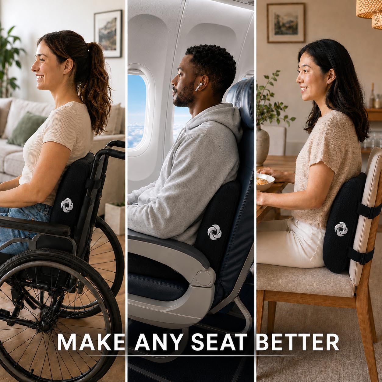 Samsonite coussin à l'échelle d'une main pour visualiser compacité et portabilité
