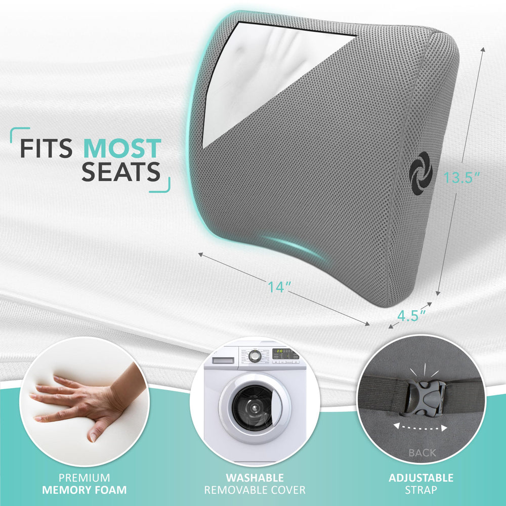 Samsonite coussin fixé sur siège de voiture réduisant la fatigue