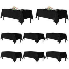sancua vue avant du paquet de nappes noires, pratique pour événements