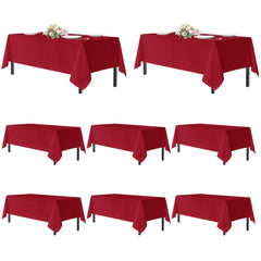 sancua nappe rectangulaire face avant montrant un rouge festif et finition nette