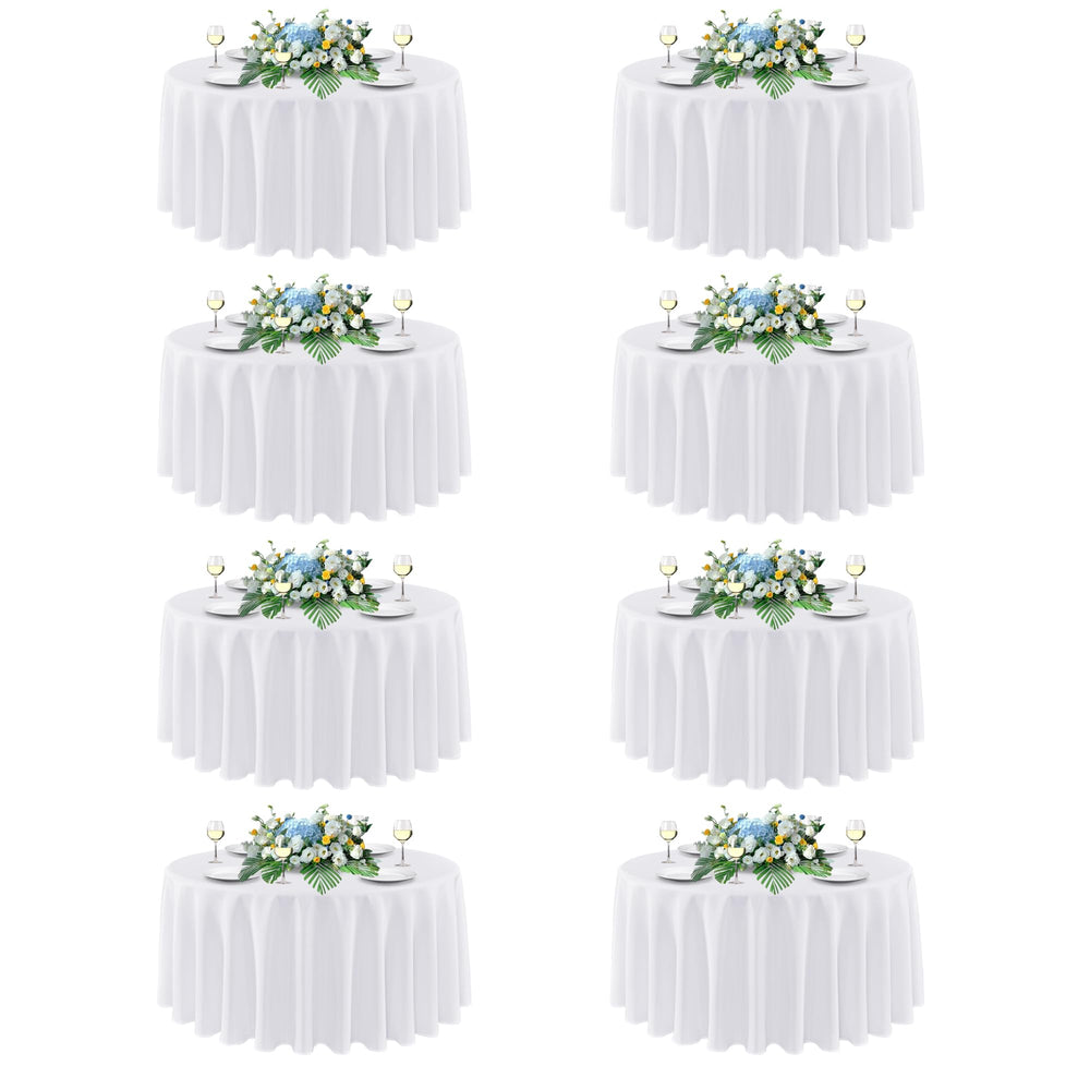 sancua nappe ronde 90 pouces vue frontale, aspect élégant et professionnel