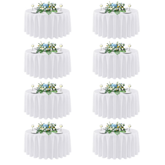 sancua nappe ronde 90 pouces vue frontale, aspect élégant et professionnel