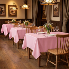 sancua nappe rose gros plan sur tissu polyester résistant aux taches