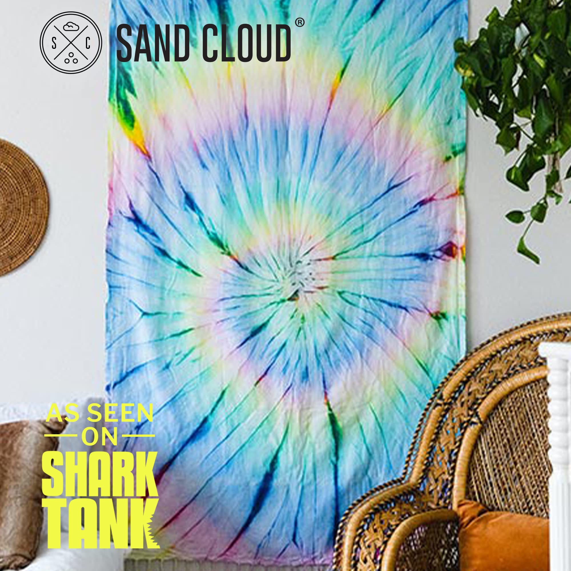 Sand Cloud serviette étendue sur sable, séchage rapide et anti-sable