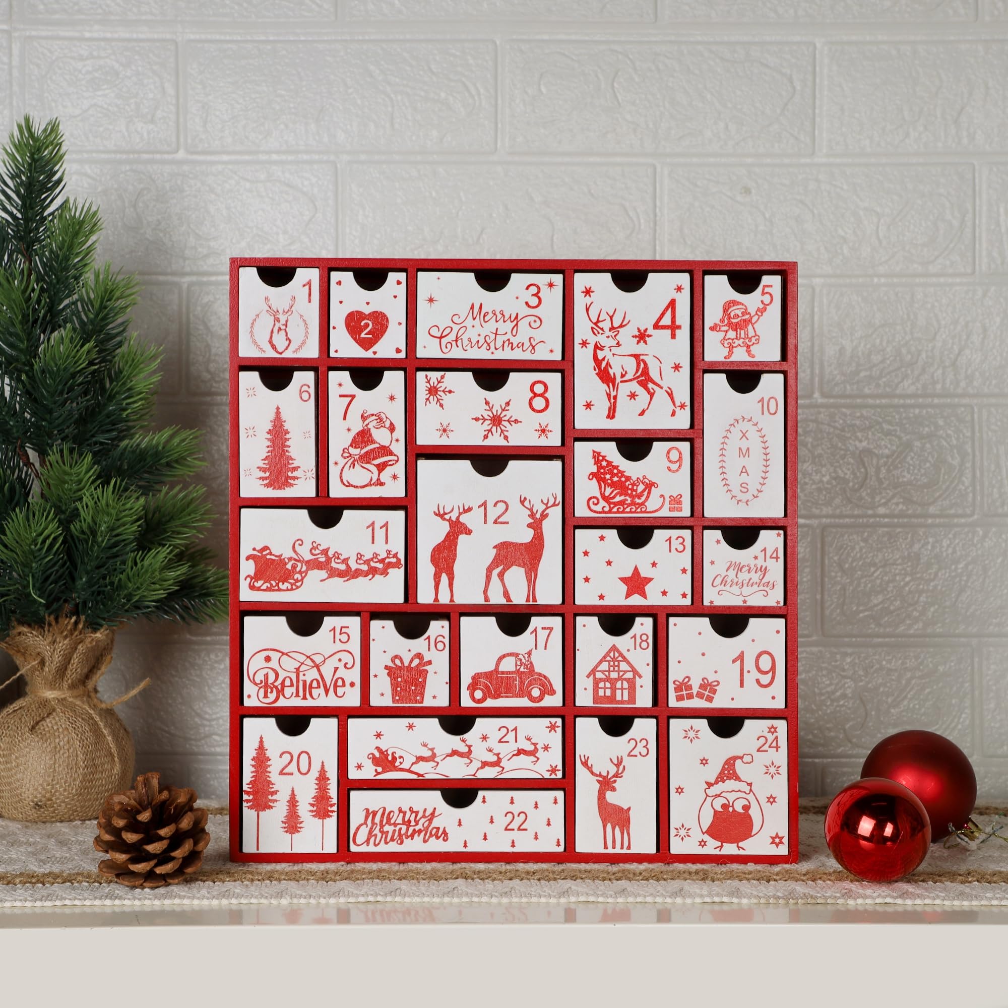 SAND MINE posé dans décor de Noël, complète décoration chaleureuse