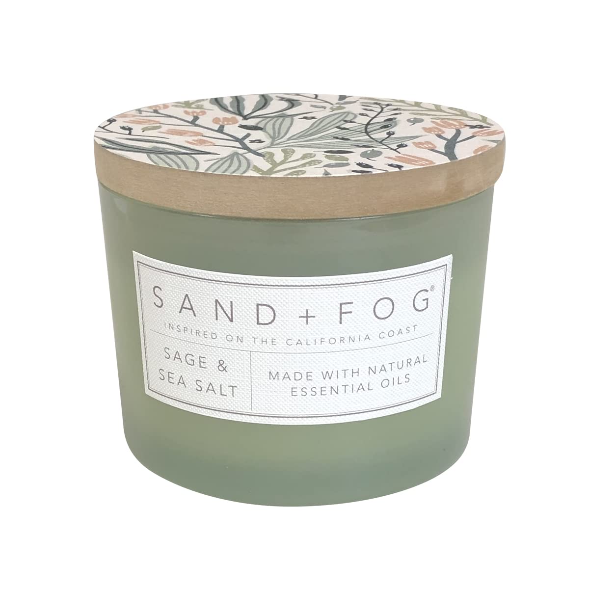Sand + Fog bougie face pot vert sauge apport décoratif
