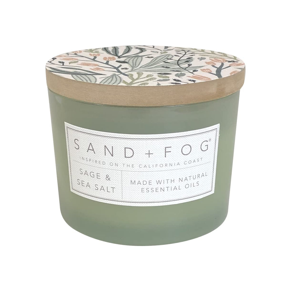 Sand + Fog bougie face pot vert sauge apport décoratif