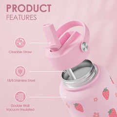 SANDJEST gourde fraise profil ergonomique pour une prise en main sûre