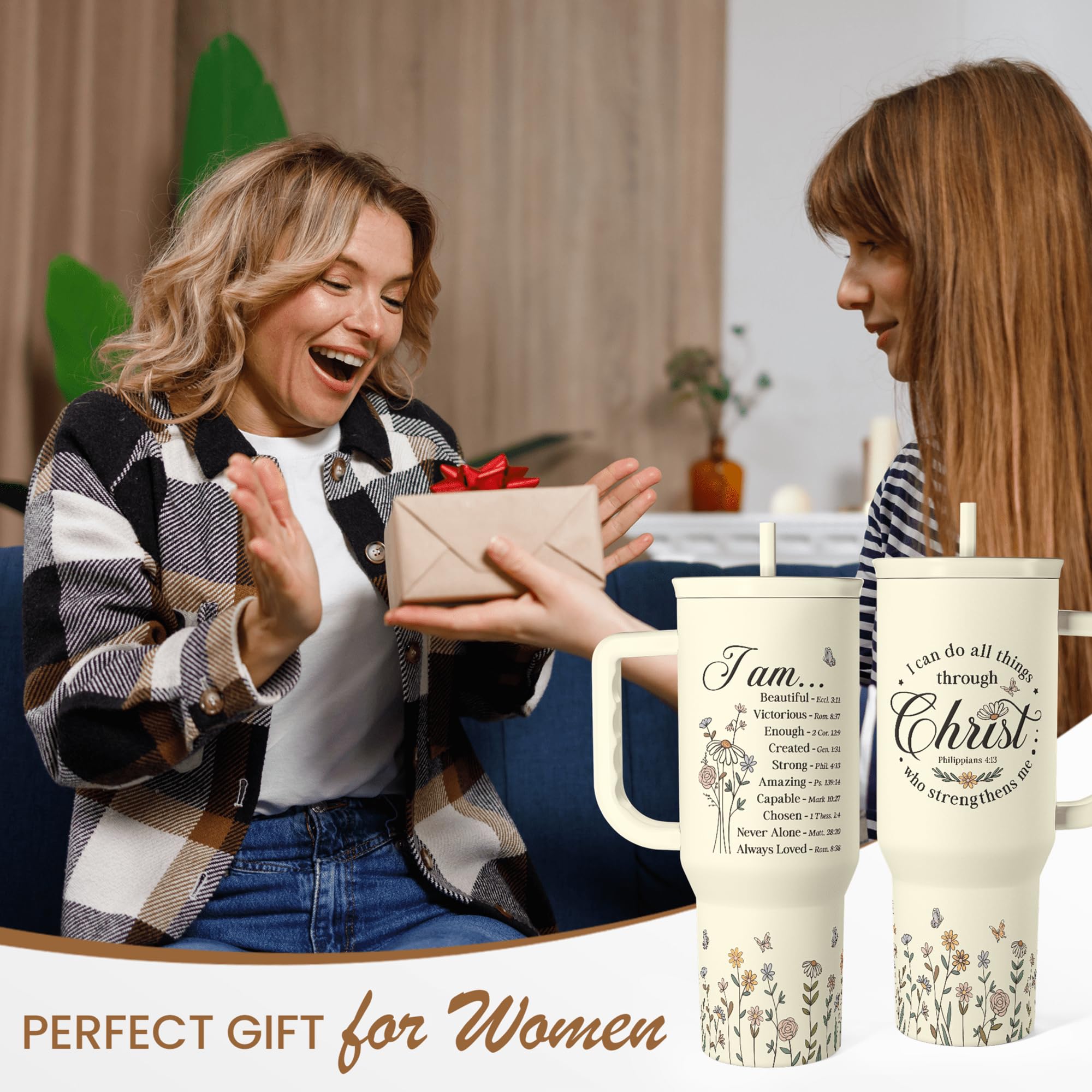 SANDJEST tumbler présenté en cadeau pour Noël ou fête des mères, prêt à offrir