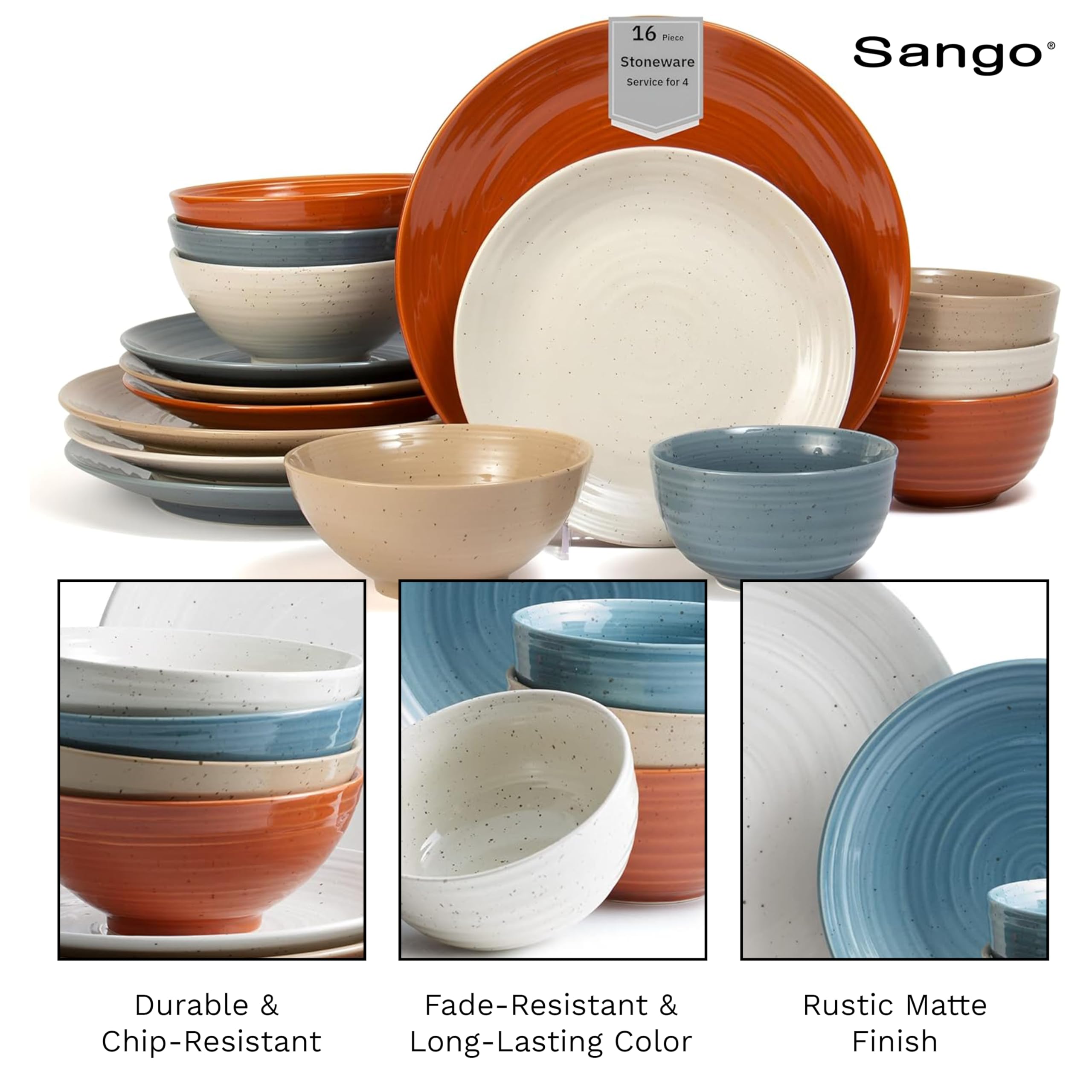 Sango Siterra assiette à salade détail taches artisanales et esthétique chaleureuse