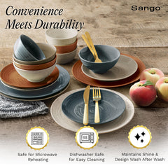Sango Siterra bol à soupe angle affichant profondeur utile pour les plats chauds