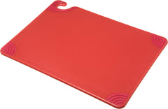 San Jamar planche face avant rouge montrant surface durable et couleur HACCP