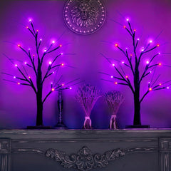 Gros plan LED SANJICHA orange et violet, lumière vive et contrastée