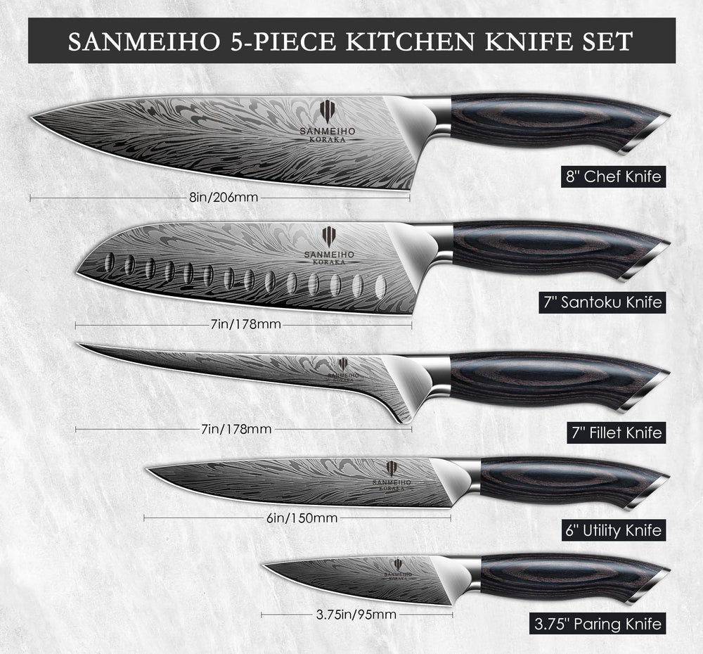 SANMEIHO comparaison des tailles de couteaux pour choisir l’outil adapté
