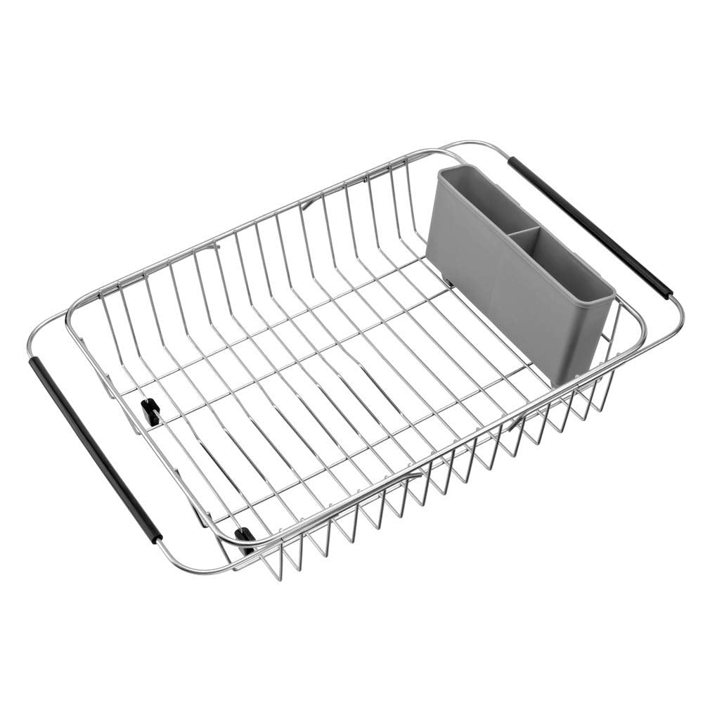 SANNO égouttoir vue de face montrant rangement compact et gain d'espace