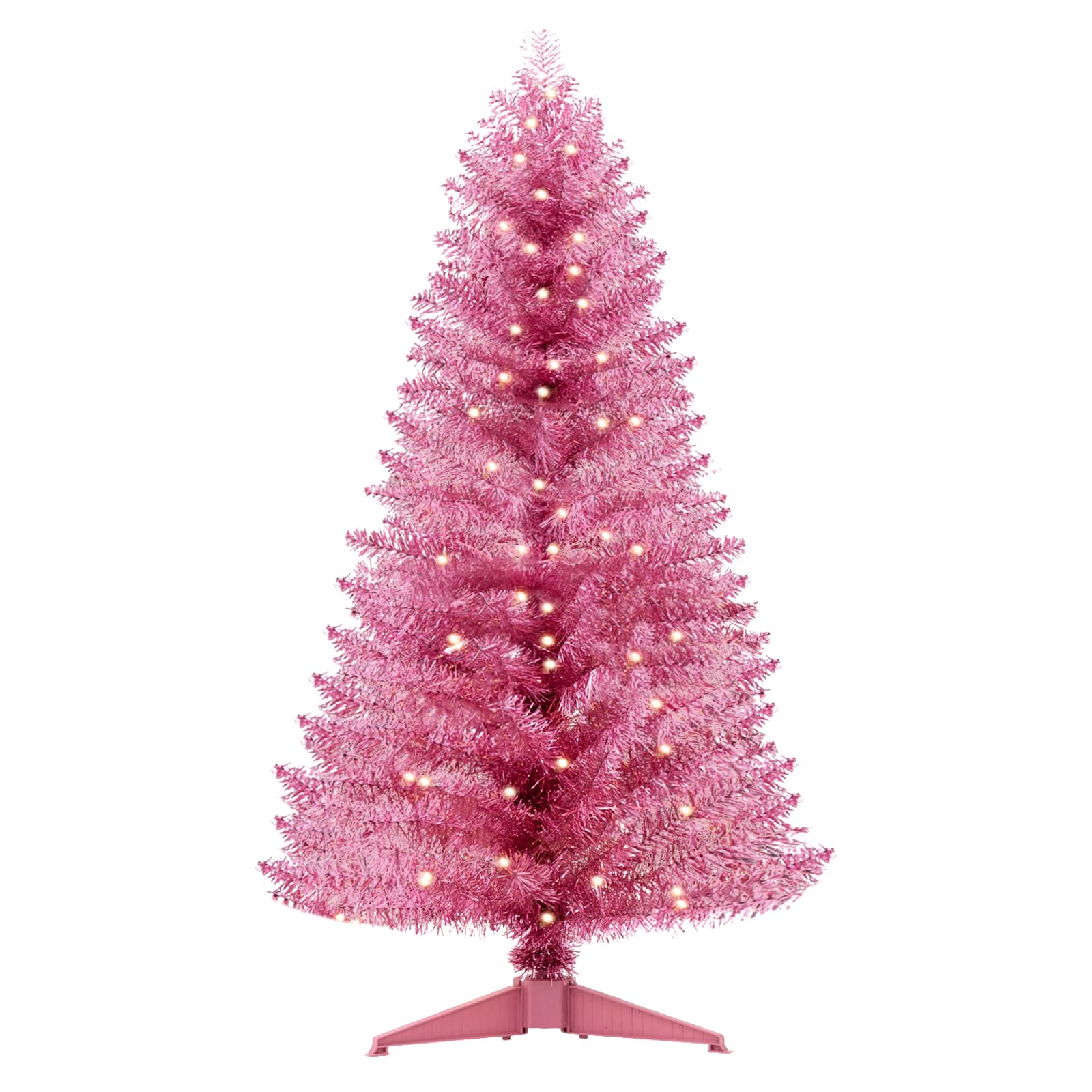 Santanelo sapin rose face avant, apporte une déco festive élégante