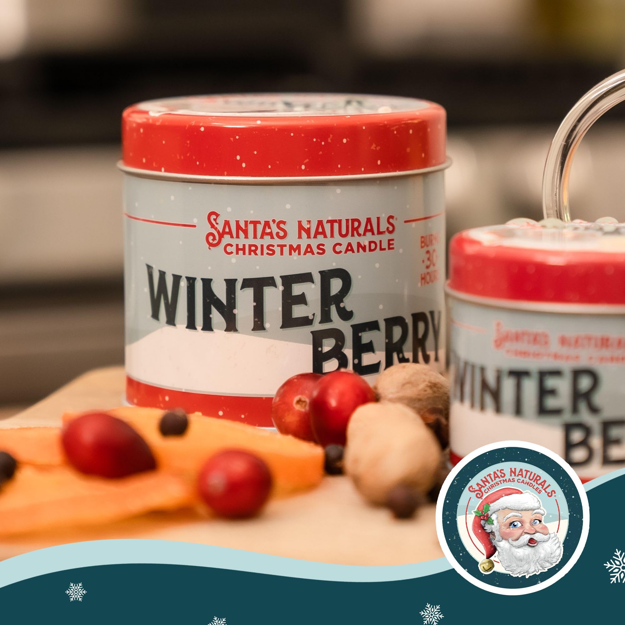 Santa's Naturals emballage cadeau festif prêt à offrir pendant fêtes