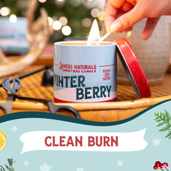 Santa's Naturals gros plan cire et mèche coton pour combustion propre
