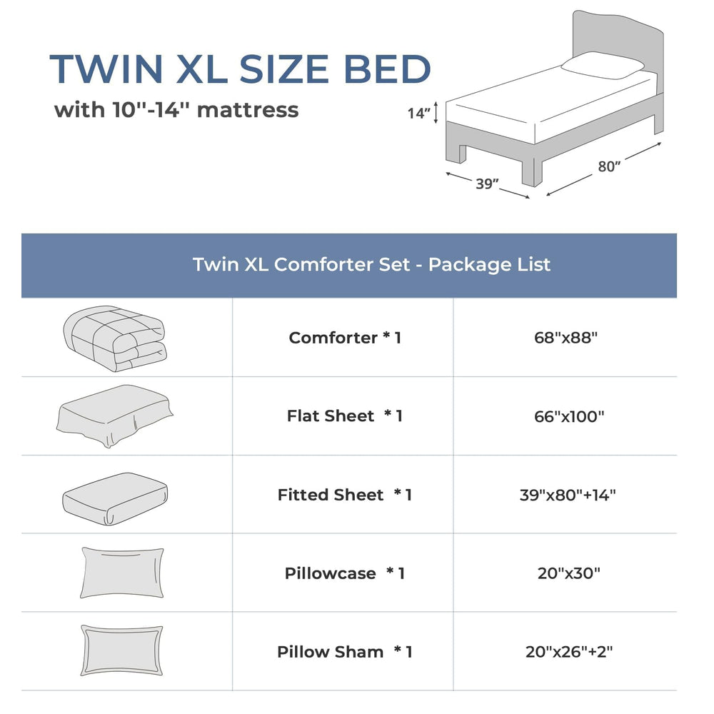 Sasttie ensemble déployé sur un lit Twin XL montrant l’allure finale et le tombé