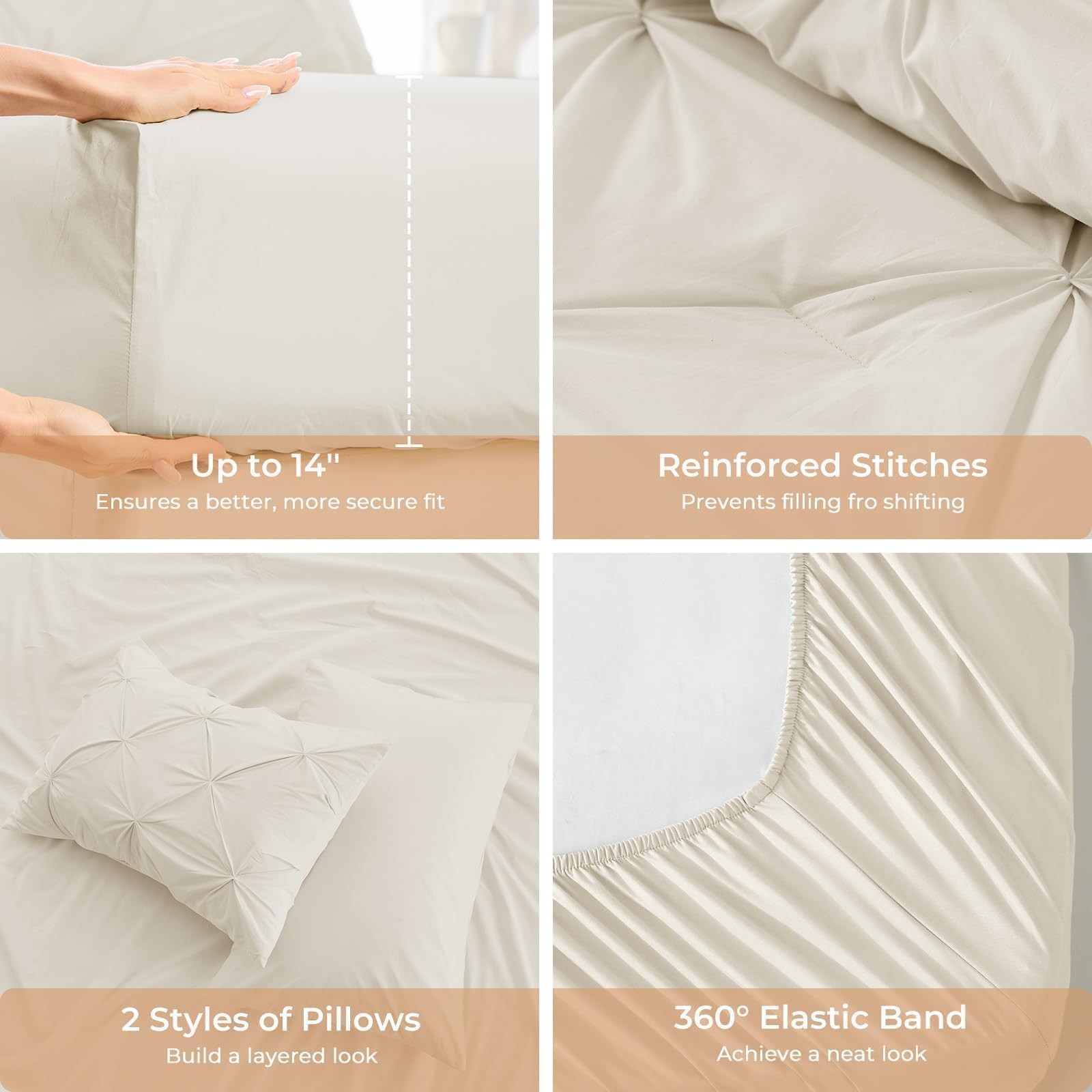 Sasttie set posé sur lit pour transition chambre instantanée
