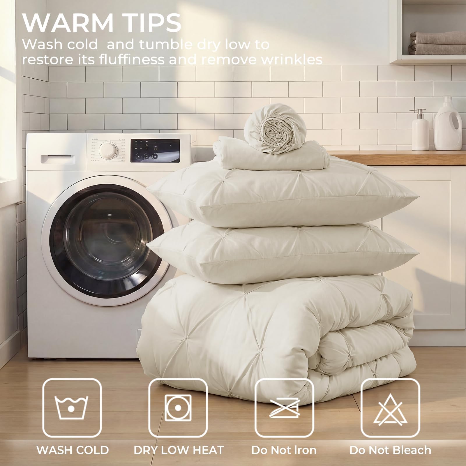 Sasttie étiquette entretien montrant instructions de lavage simples