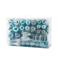 Sattiyrch coffret ouvert montrant 76 ornements babyblue, rangement pratique
