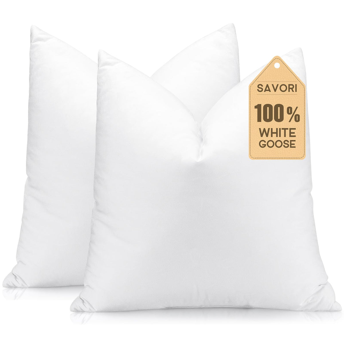 SAVORI face avant du coussin 50x50 montrant un gonflant net et fini soigné