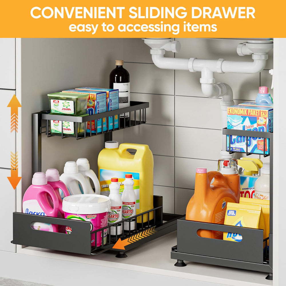 Saydear organiseur en salle de bain avec produits de toilette rangés et accessibles