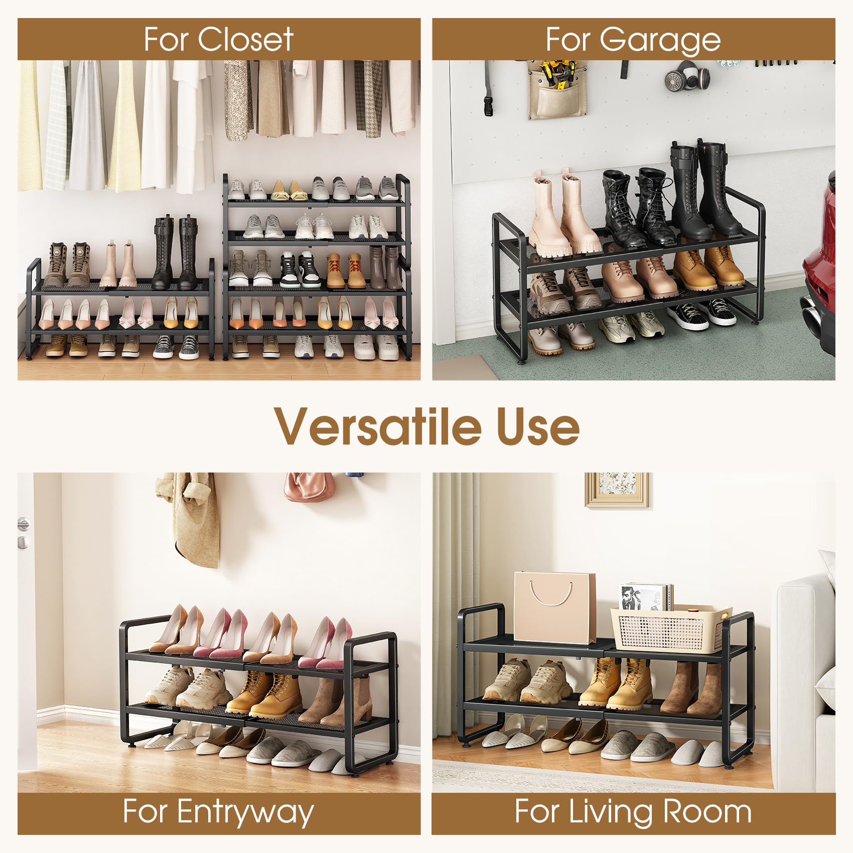 SAYZH étagère avec bottines et talons ordre et accès facile