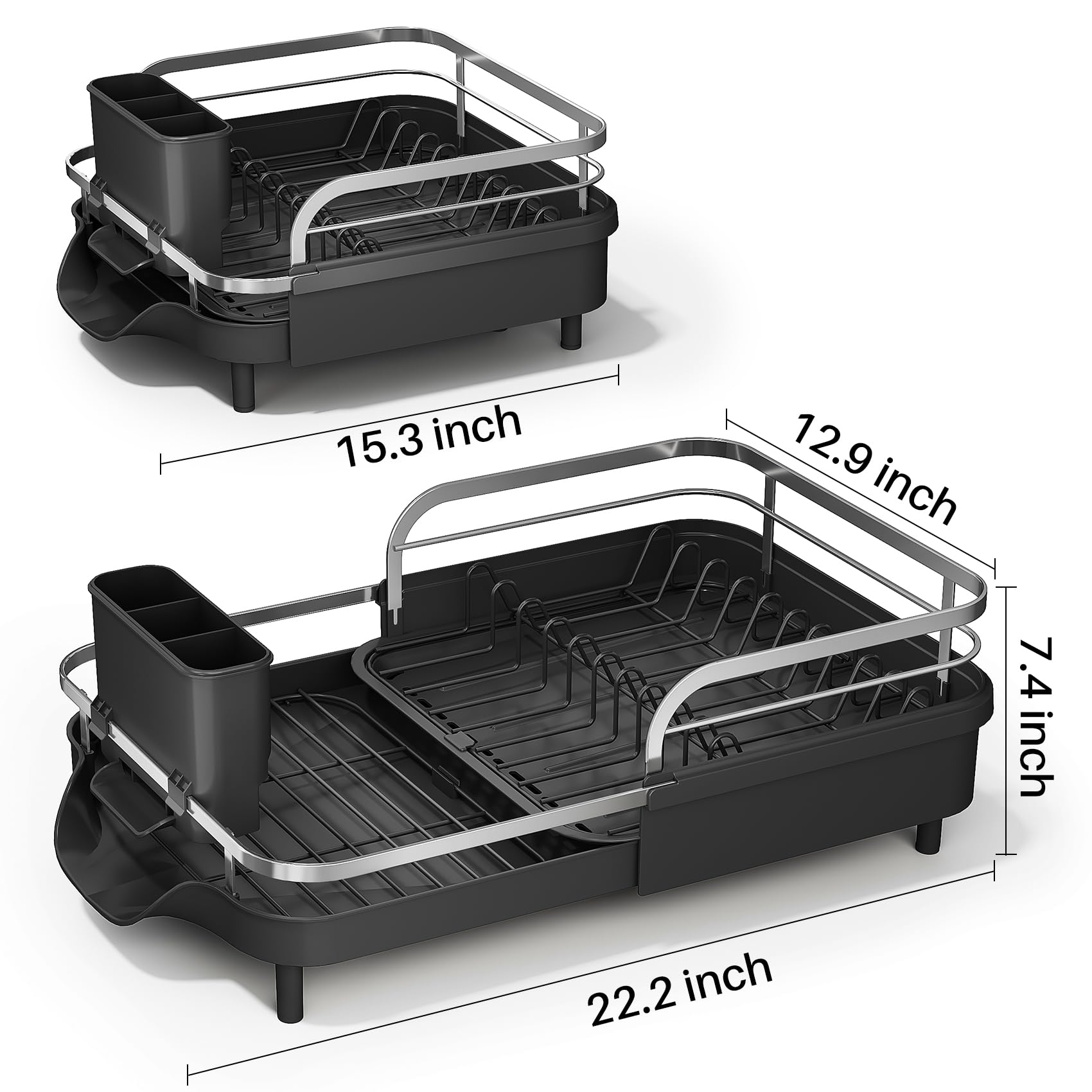 SAYZH garde-corps acier inoxydable sécurise verres et assiettes