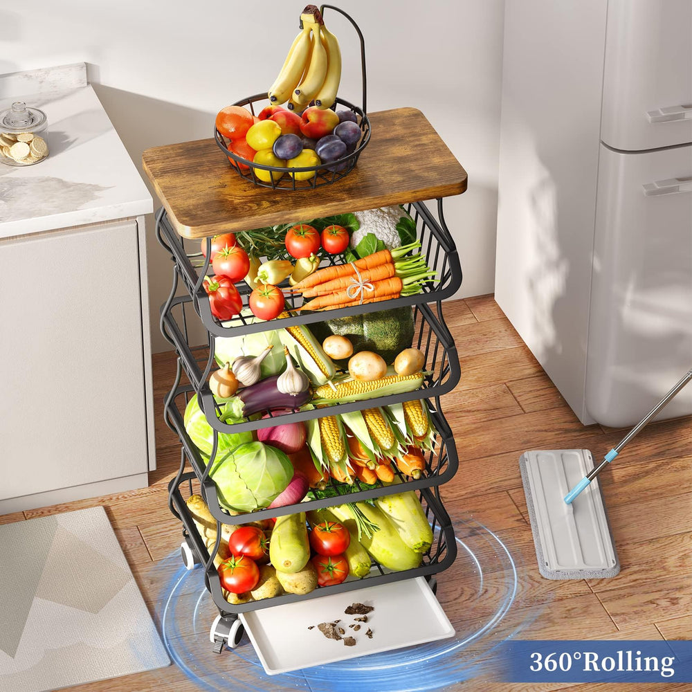 SAYZH paniers remplis de fruits pour stockage ventilé et visible
