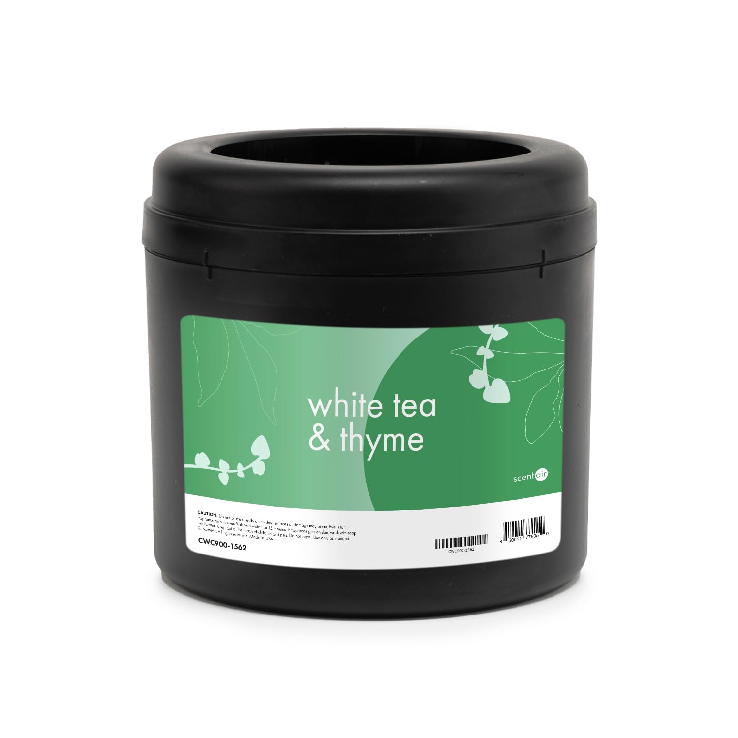 ScentAir emballage avant montrant le parfum White Tea & Thyme et design produit