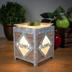 Gros plan sur la typographie Scentsationals Wooded Home apportant charme et émotion