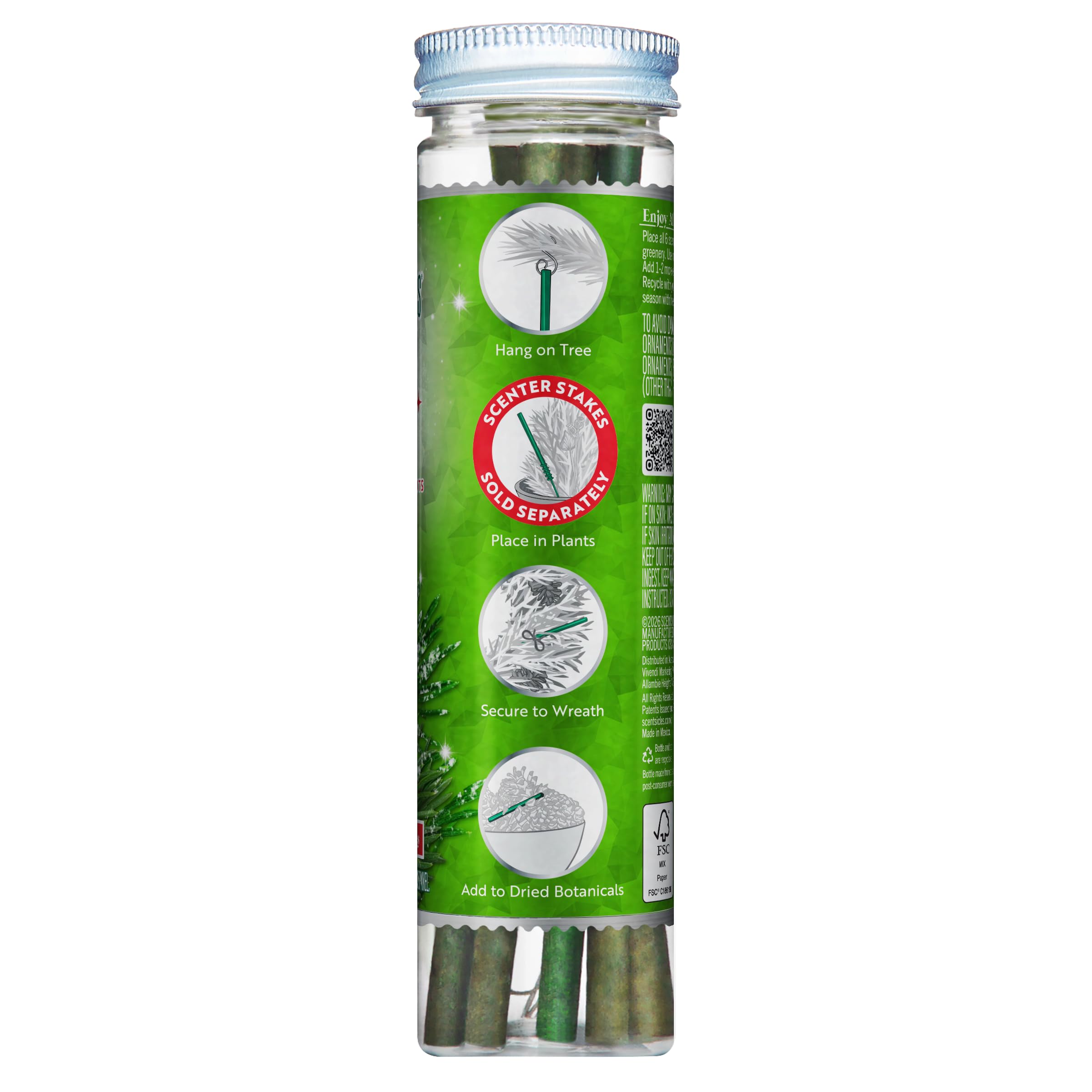 Scentsicles bâtonnets ensemble suspendus illustrant diffusion longue durée