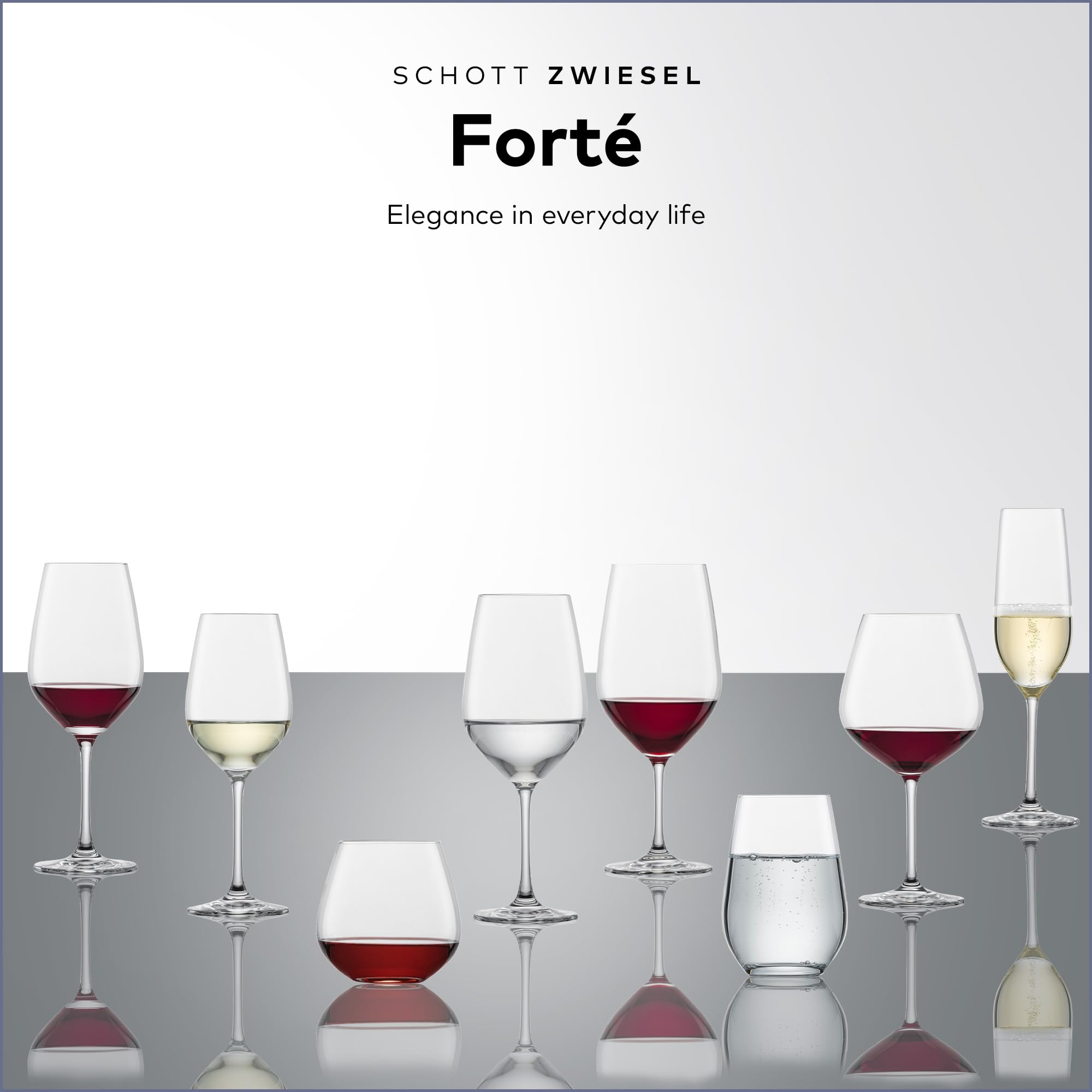 SCHOTT ZWIESEL Forté lot de six verres présenté pour service uniforme