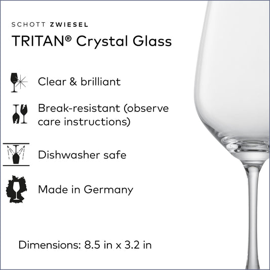 SCHOTT ZWIESEL verre Forté profil soulignant équilibre et maniabilité pour dégustation