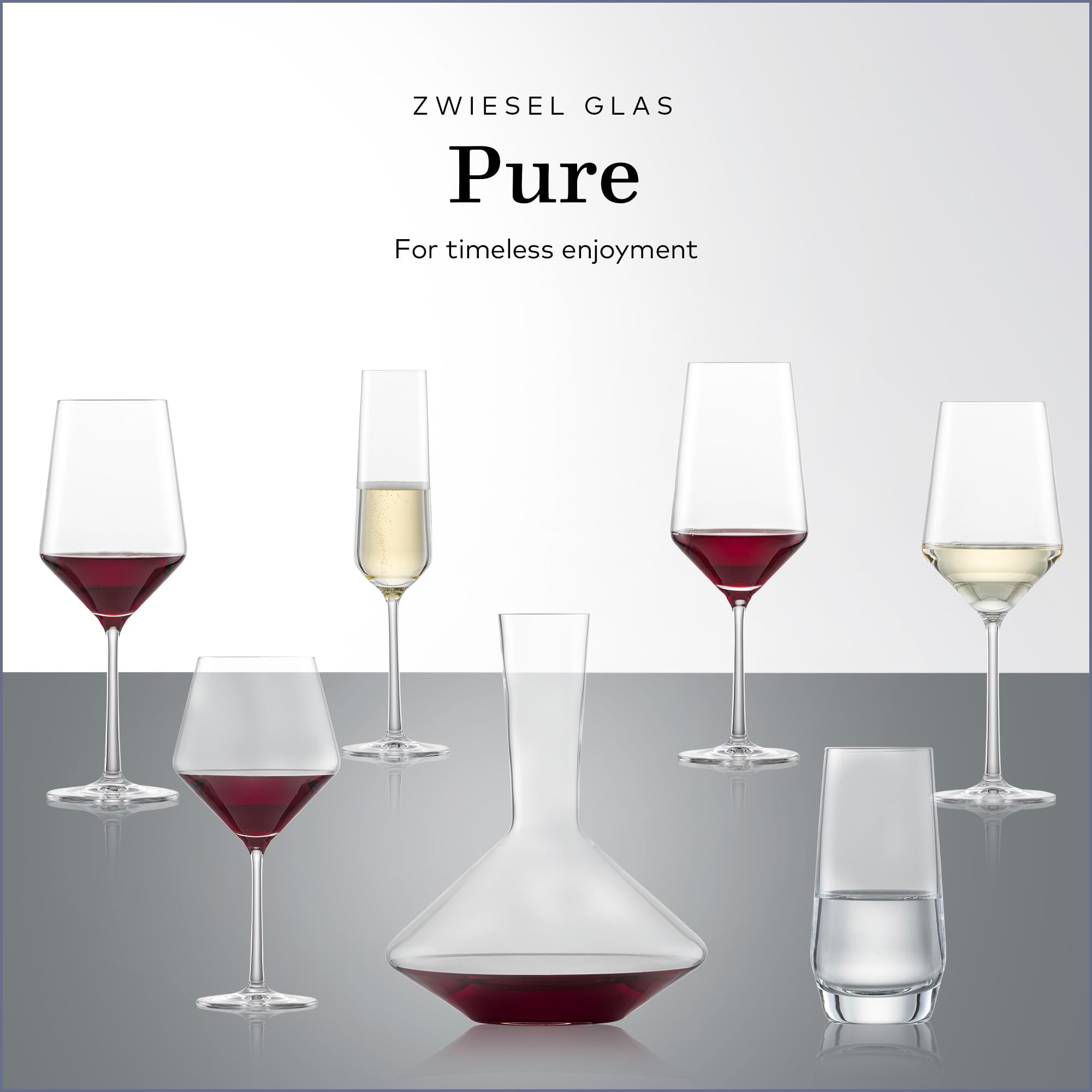 Schott Zwiesel ensemble de six verres alignés pour présentation cohérente