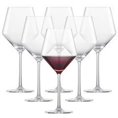 Schott Zwiesel vue frontale du coffret six verres, élégance et uniformité