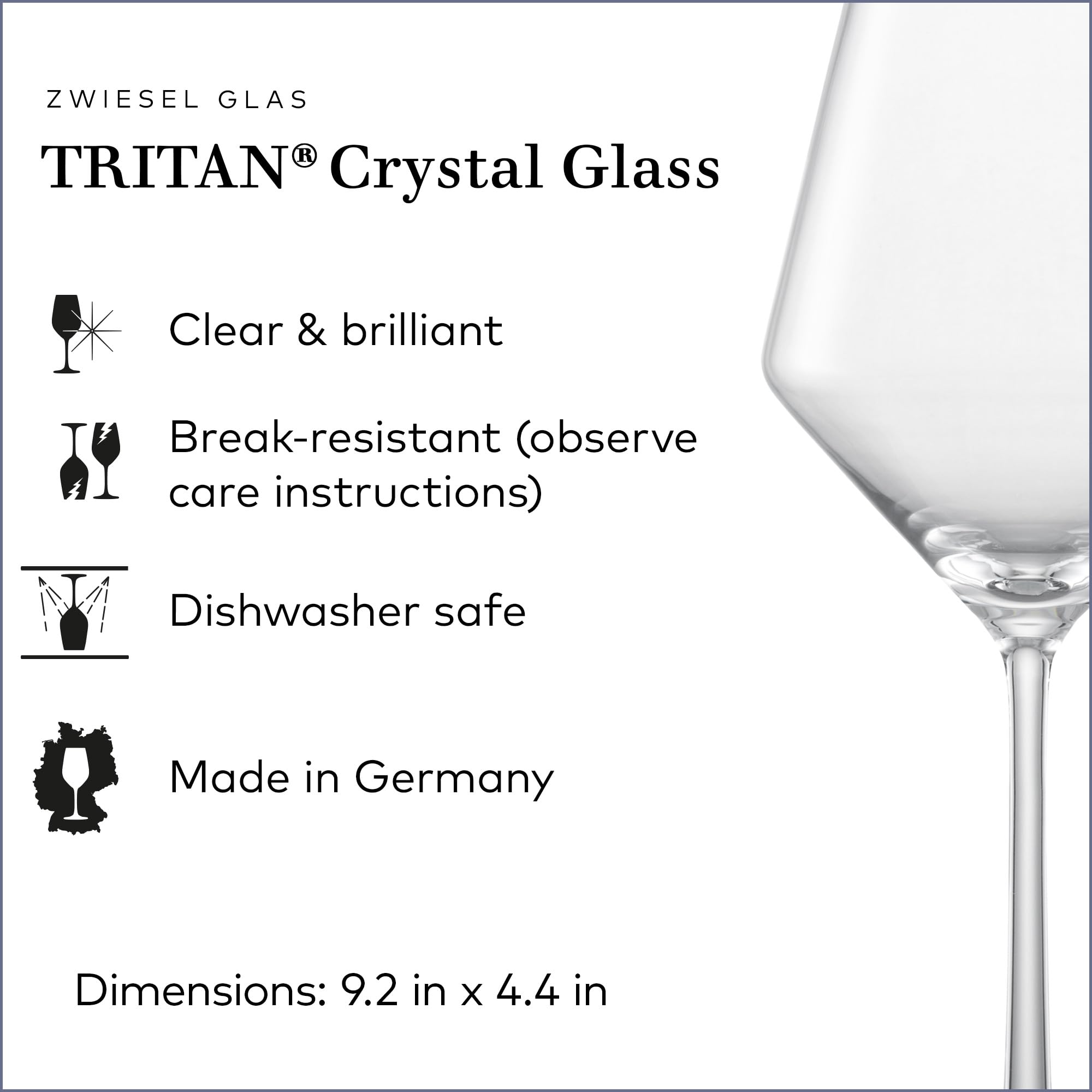 Schott Zwiesel gros plan du bord fin du verre pour une meilleure dégustation