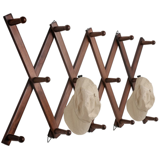 SCUNDA porte-manteau face montrant design bois et gain de place