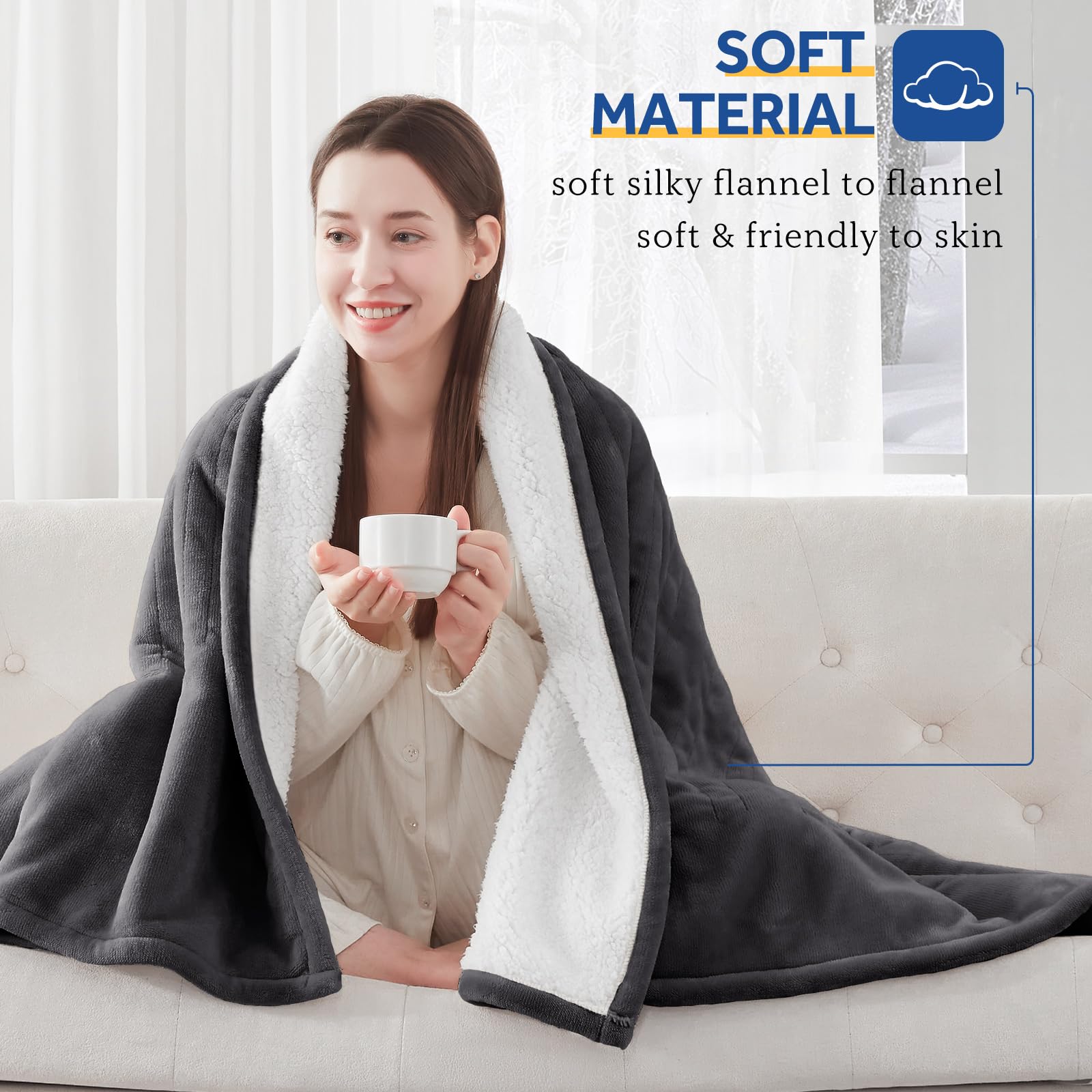 Sealy couverture chauffante en usage sur lit queen procurant chaleur instantanée