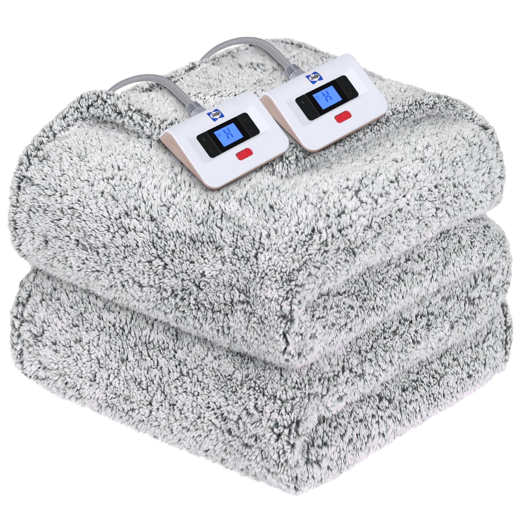 Sealy couverture face frontale montrant finition Sherpa et chaleur confortable