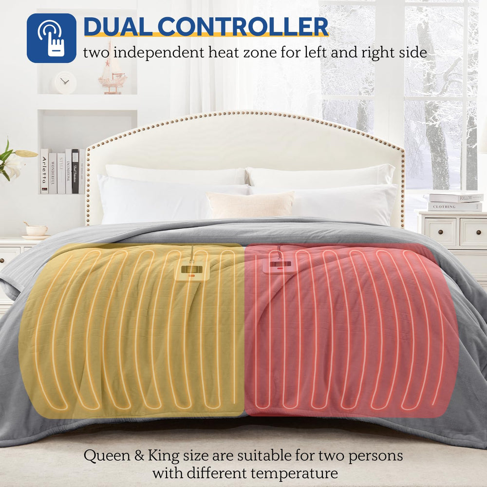Sealy couverture posée sur lit king montrant chaleur partagée en couple