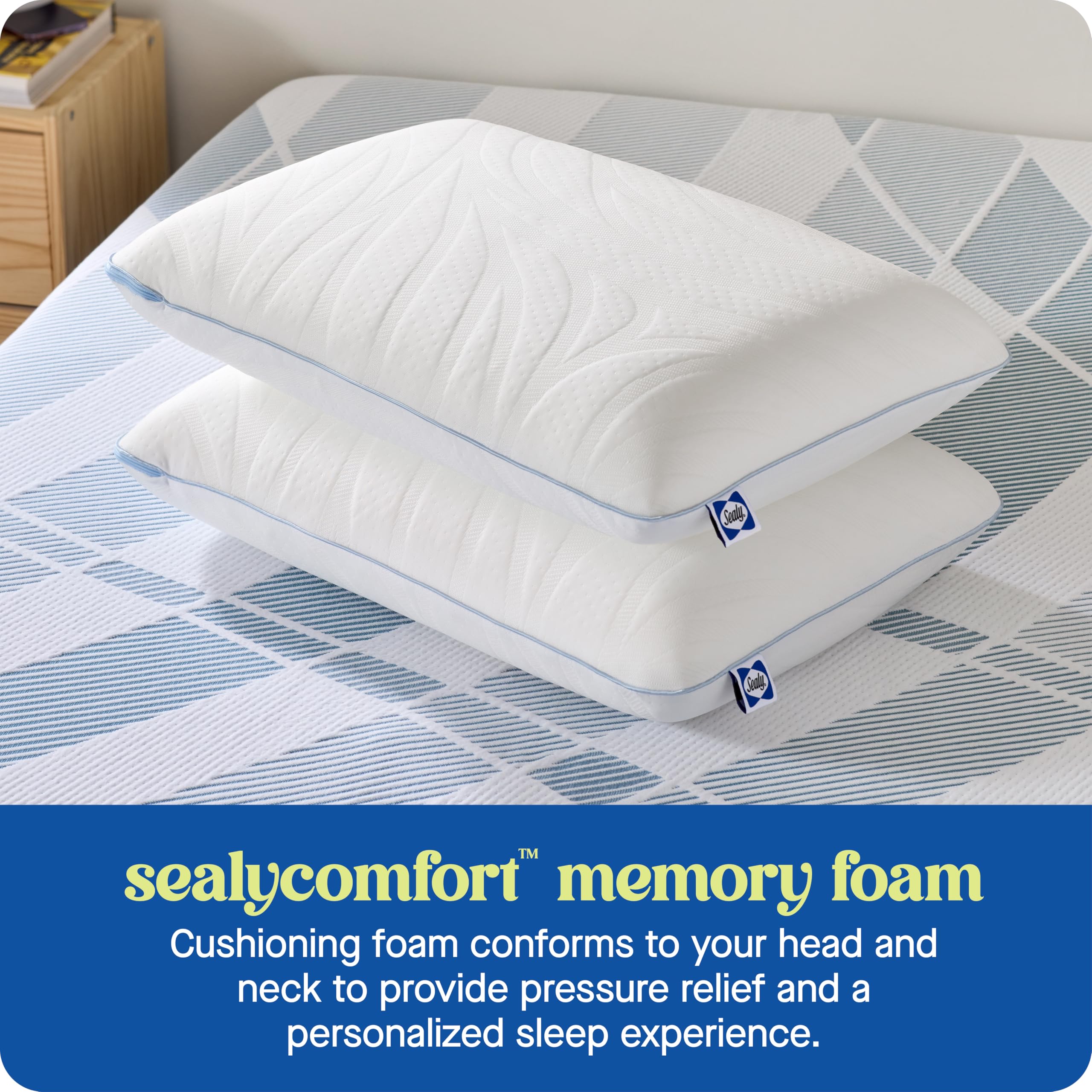 Sealy Dreamlife coupe transversale mousse à mémoire et gel apaisant