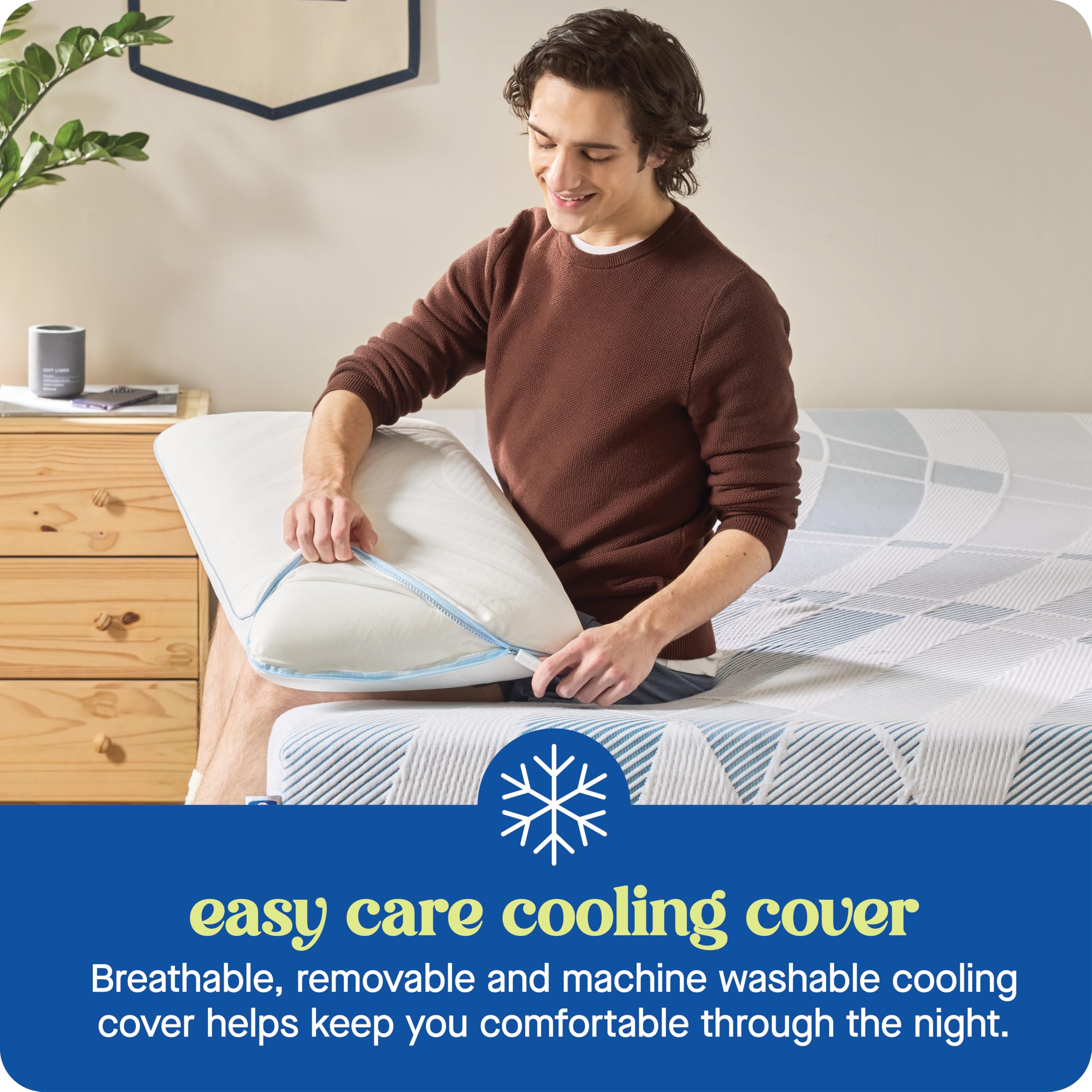 Sealy Dreamlife profil latéral montrant alignement du cou et maintien