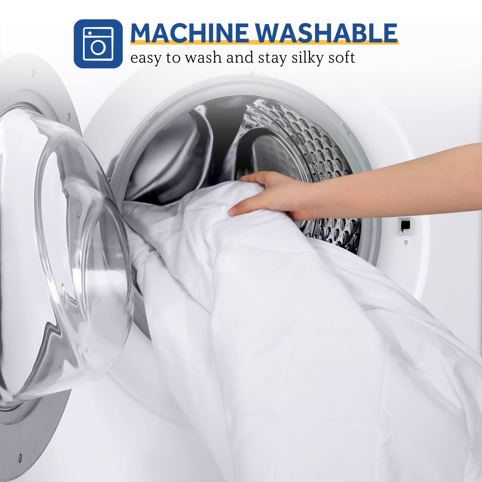 Sealy sac de lavage montrant retrait sécurité des commandes avant lavage